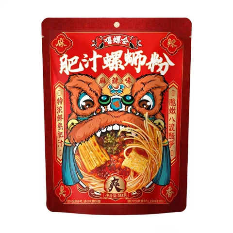 Xi Luohui Fat Broth Snail Rice Noodles, Spicy and Numbing Flavor, 338g