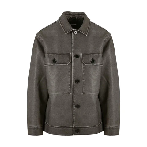 URBAN CLASSICS Veste en cuir vintage synthétique - Noir