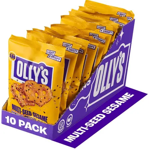 OLLY's - Pretzel Thins - Multiseed Sesame - 10 x 35g