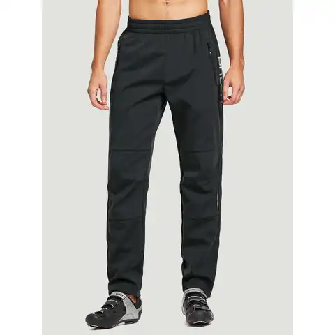 baleaf Men's Fleece Lined Waterproof Windproof Insulated Outdoor Cycling, Hiking, Climbing & Ski Trousers, Black, 3XL
