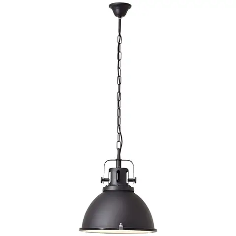Brilliant Hängelampe, kürzbar, 133 cm Höhe, Ø 38 cm, E27, max. 60 W, Metall/Glas