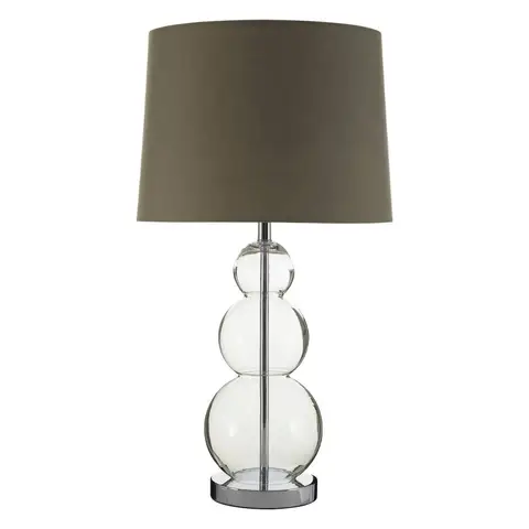 Interiors by Premier Table Lamp Luke Glass Base Grey H:65cm