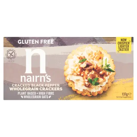 Nairns Gluten Free Cracked Black Pepper Crackers 137g