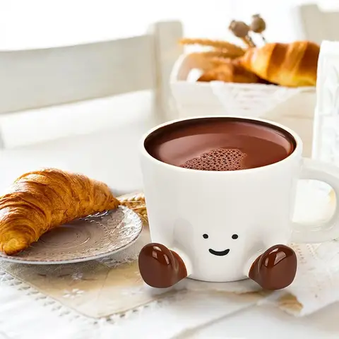 Huacan Footprint Niche Coffee Cup Cartoon Mug