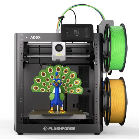IMPRIMANTE 3D MULTICOULEUR FLASHFORGE AD5X, MECANISME COREXY 600MM/S HAUTE VITESSE, EXTRUDEUR DIRECT DRIVE 300°C, FORMAT D'IMPRESSION 220X220X220MM