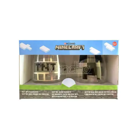 Minecraft - Verjaardagsset van 2 glazen (02186) / Figuurtjes
