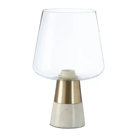 Sebah Table Lamp with Marble Base and Glass Shade