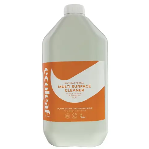 ECOLEAF BY SUMA - Multi Surface Cleaner -AntiBac - Orange Blossom & Petitgrain - 5L