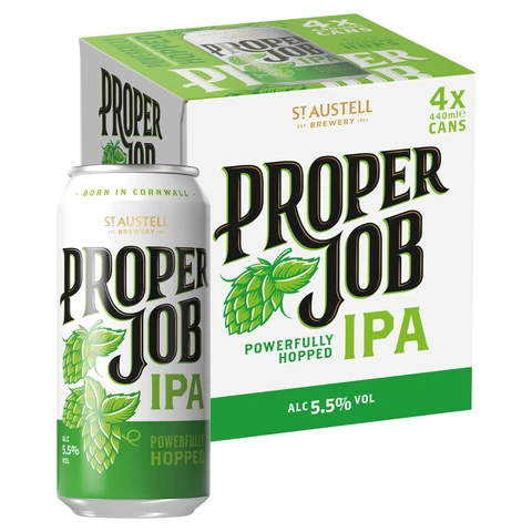 St Austell Brewery Proper Job Cornish Ipa 4 X 440ml (Abv 5.5%)
