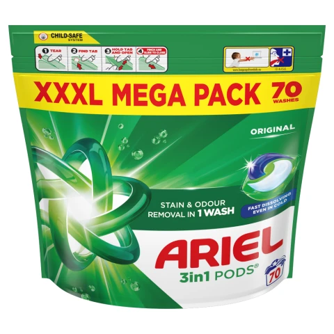 Ariel 3in1 PODS, Washing Liquid Capsules 70 Washes