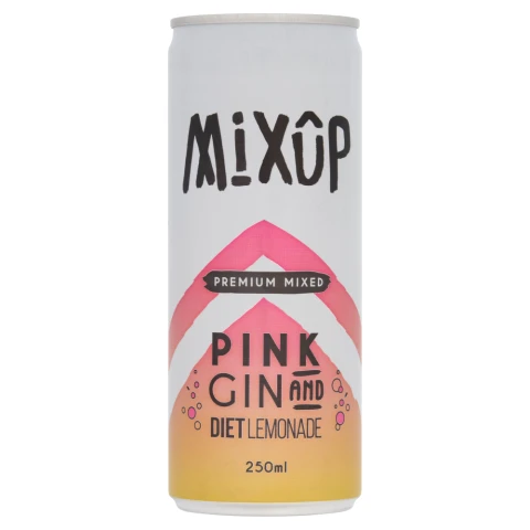Mix Up Pink Gin And Diet Lemonade 250Ml (Abv 4%)