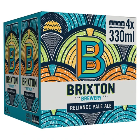 Brixton Brewery Reliance Pale Ale 4 X 330Ml (Abv 4.2%)