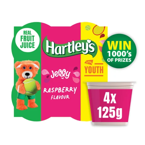Hartley's Rasperry Jelly 4 x 125G
