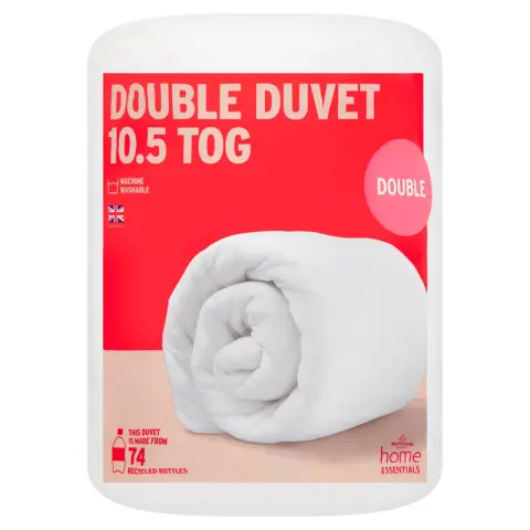 MORRISONS HOME ESSENTIALS DOUBLE DUVET 10.5 TOG