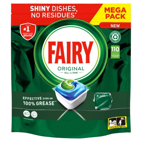 Fairy Original All In One Dishwasher Tablets Regular, 110 Tablets