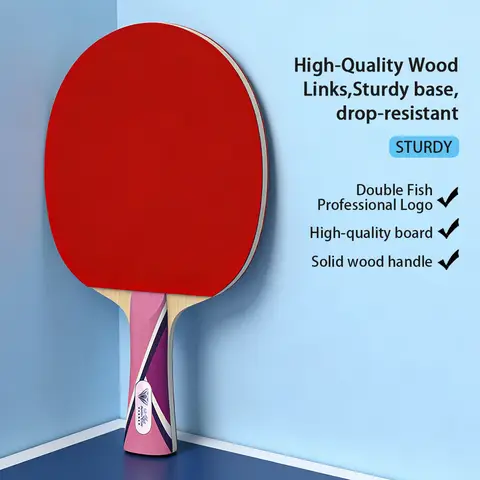 Double Fish Diamond Series 6-Star Training Table Tennis Racket Shakehand Single Paddle