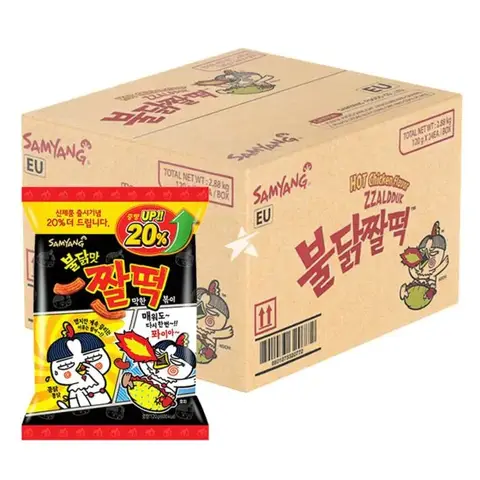 SAMYANG Snack Zzaldduk saveur poulet épicé - 24 x 120 g 