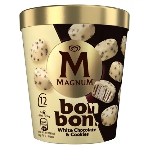 Magnum Bonbons White Chocolate Cookie 12 Pack 204Ml