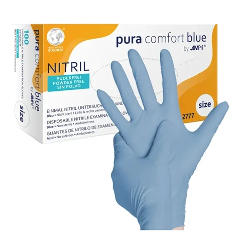 Nitril Einmal-Handschuhe blau Gr. L 100 St
