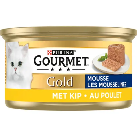 Gourmet Premium ingeblikt Cat Gold ingeblikt kattenvoer eiwitrijk verschillende smaken 85g Kip