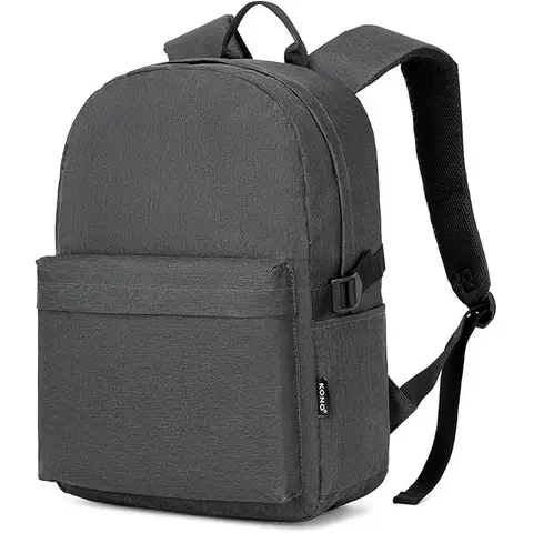 Kono Schulrucksack Casual Daypack Schulranzen für Mädchen Jungen Leichter Reiserucksack Arbeitstasche für Männer Frauen (Dunkelgrau)
