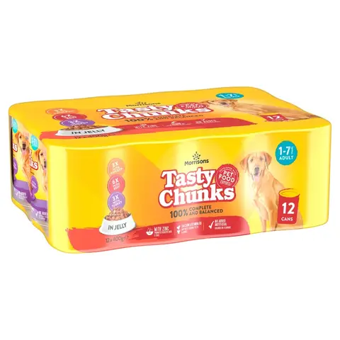 Morrisons Tasty Chunks in Jelly 1-7 Years Adult 12 x 400g