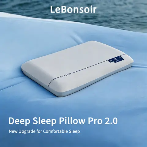 LEBONSOIR Design wie bei Atour Planet, ergonomisches Nackenstützkissen für Nacken- und Schulterschmerzen, Deep Sleep Pro 2.0-Design, Komfort-Schlafkissen für alle Schlafpositionen, blau, 8 cm Höhe