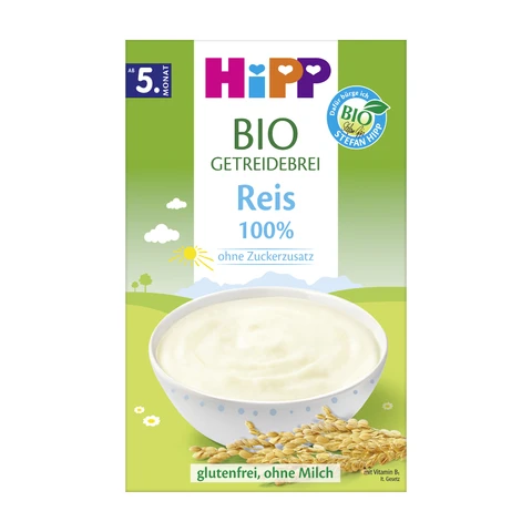 HiPP Bio Reis-Brei, ab 5. Monat - 7 x 200g (1400g) - glutenfrei, ohne Zuckerzusatz