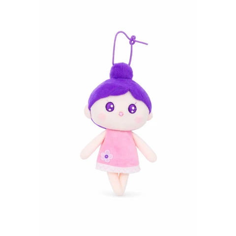 Quan De - Porte-clés poupée en peluche, vêtement rose, 19 cm, 20 - QD-MRF-0102 - Jouets - Peluches