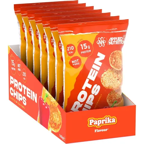 Applied Nutrition High Protein Chips Paprika Protein Nutrition Powder - 7 x 50g