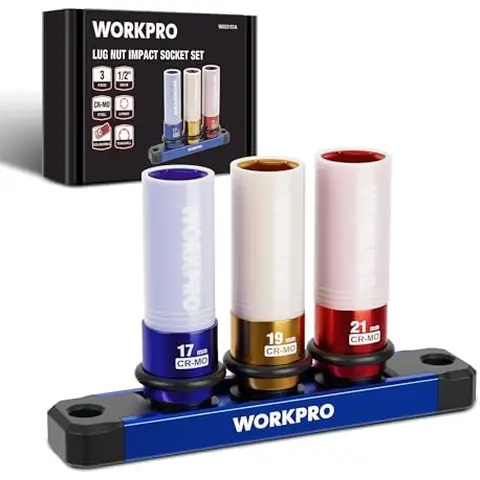 WORKPRO 3-teiliges 1/2‑Zoll-Reifenschutz mit Gummibändern und Aufhängeschlaufen-Set