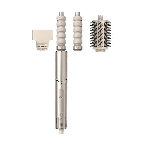 Shark FlexStyle 3-in-1 Air Styler & Hair Dryer, Auto-Wrap Curling Brush Tip, Oval Brush, Concentrator, No Heat Damage, Champagne, HD426SLEU