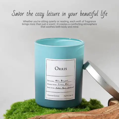 Zooly Dopamine Gradient-Colored Scented Candle - Iris Grass, 240G, 1PC