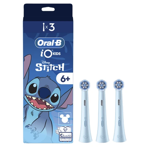 Oral-B iO Kids 6 Ans Et Plus Stitch Brossettes Brosse À Dents Électrique x3