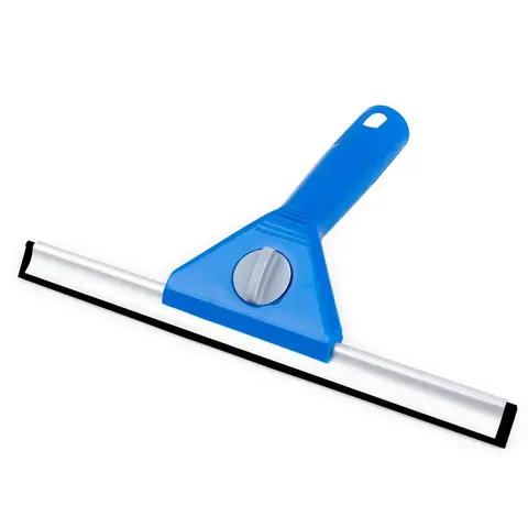 25CM Professional Window Squeegee with Aluminum Alloy Head and Blue Plastic Handle