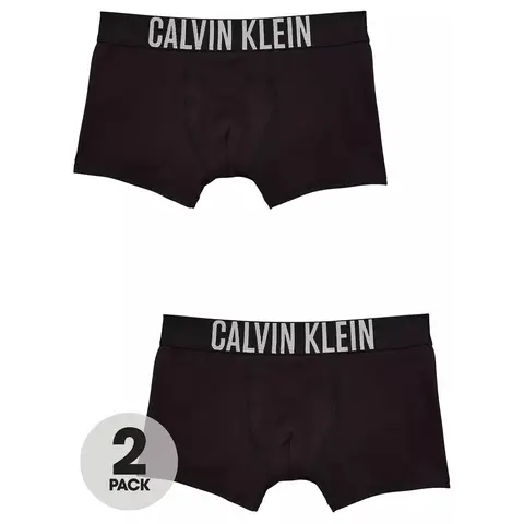 Calvin Klein 2 Pack Jongens Trunks - Intense Power - Zwart 12-14