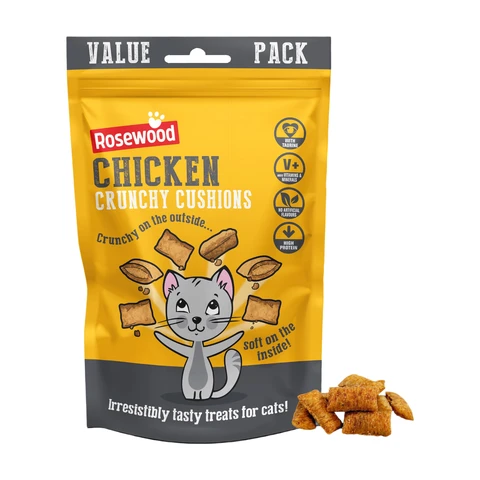 Rosewood Daily Eats Chicken Crunchy Cushions for Cats 200g