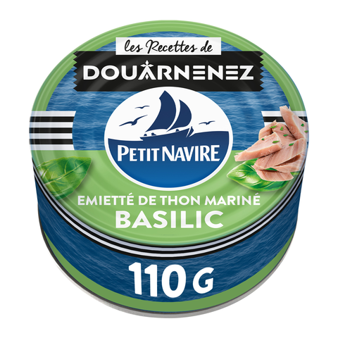 PETIT NAVIRE Émietté de thon mariné au basilic - 110 g