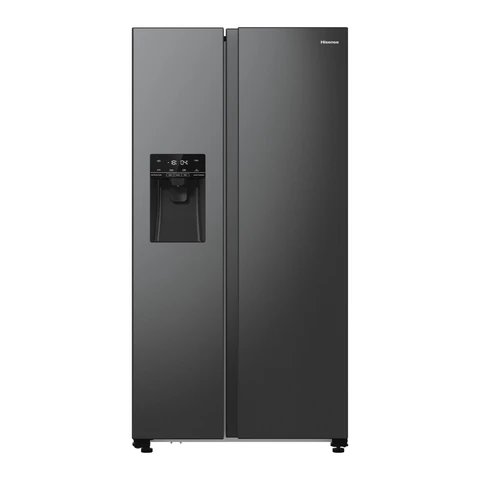 Hisense PureFlat RS5P535NTFDUK Non-Plumbed Total No Frost American Fridge Freezer - Black Stainless Steel - D Rated