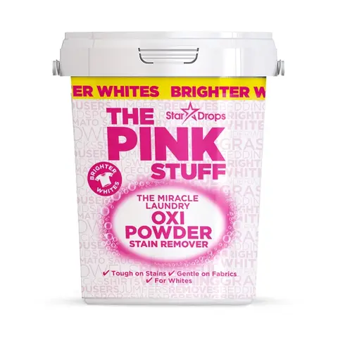 The Pink Stuff Stardrops Wunder-Wäsche Oxi-Pulver-Fleckenentferner, weiß, 1 kg