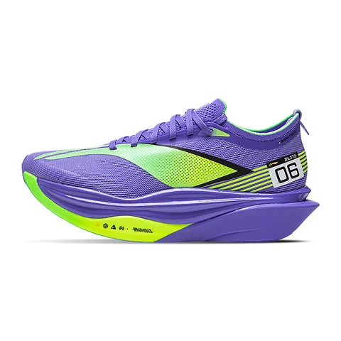 LI-NING FEI DIAN 6 ELITE Men's Road Racing Running Shoes Marathon Sports Outdoor - Fluorescent Starlight Purple - 11