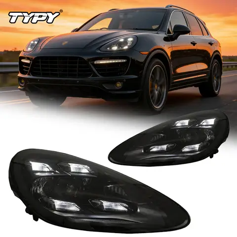 TYPY Car Lights For Porsche Cayenne 958 Headlight 958.1 Headlights LED Matrix Head Lamps Upgrade 2023 Style Plug Play