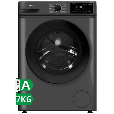CHiQ JKW75883G 7kg 1200 Spin Freestanding Washing Machine - Dark Graphite Grey - A Rated