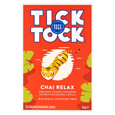 Tick Tock Chai Relax 20 Biodegradable Bags 36g
