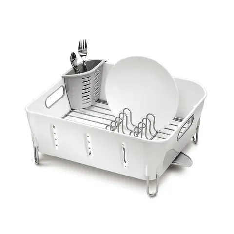 Simplehuman Compact Dishrack, White Plastic