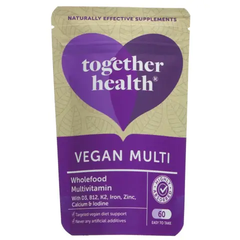 TOGETHER HEALTH - Vegan Wholefood Multivitamin - Essential For A Vegan Diet - 60 CAPS