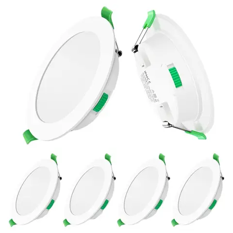 ALUSSO LED Deckenstrahler, flach, 230 V, 10 W, 800 lm, LED Einbaustrahler, dimmbar, Einbaubüschelung 30 mm, Warmweiß/Neutralweiß/Kaltweiß, auswählbar, IP44