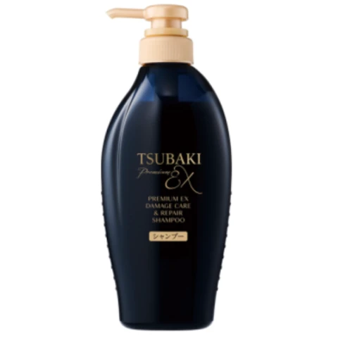 Shiseido Tsubaki Premium EX Damage Care Shampoo 450ml Luxuriöses Schwarzes Ion Shampoo