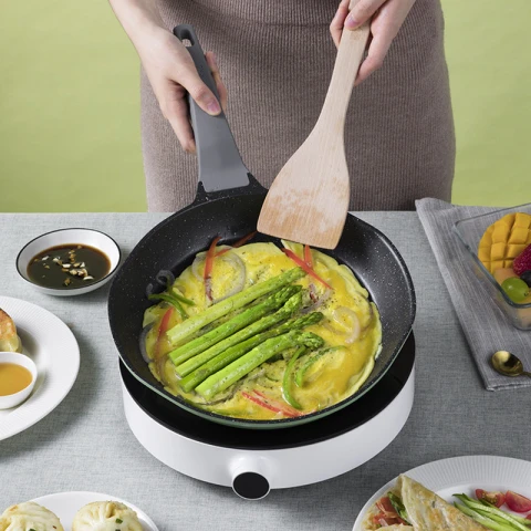 COOKER KING Frying Pan, [Bamboo Lime Stone Series], Non Stick, For All Heat Sources - 26cm