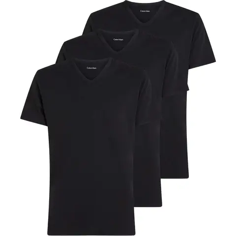 Calvin Klein S/S V-Ausschnitt 3er-Pack Herren-Unterwäsche Schwarz 4XL